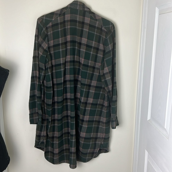 Aritzia Wilfred Flannel Plaid Shirt Dress Size Large - Picture 4 of 13